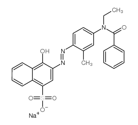 sodium 3-[[4-(benzoylethylamino)-2-methylphenyl]azo]-4-hydroxynaphthalene-1-sulphonate structure, CAS 6245-59-6