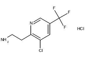 2-[3-Chloro-5-(trifluoromethyl)pyridin-2-yl]ethanamine hydrochloride structure, CAS 326816-37-9