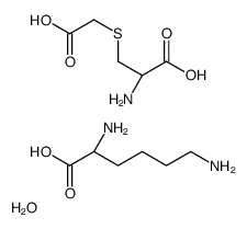 L-Lysine, compd. with S-(carboxymethyl)-L-cysteine (1:1), monohydrate (9CI) structure, CAS 151756-26-2