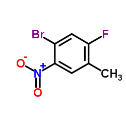 4-Bromo-2-fluoro-5-nitrotoluene structure, CAS 1345471-69-3