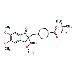 1-t-BOC-[4-((5,6-diMethoxy-2-Methoxycarbonylindan-1-on)-2yl) Methyl]piperidine structure, CAS 652130-41-1