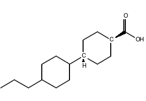 4'-Propyl-[1,1'-bicyclohexyl]-4-carboxylic acid structure, CAS 83860-51-9