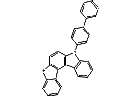 5-([1,1'-biphenyl]-4-yl)-5,8-dihydroindolo[2,3-c]carbazole structure, CAS 2071630-78-7