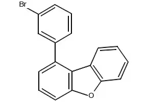 1-(3-Bromophenyl)dibenzofuran structure, CAS 2229864-78-0