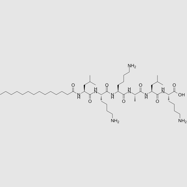 Myristoyl Hexapeptide-16 structure, CAS 959610-54-9