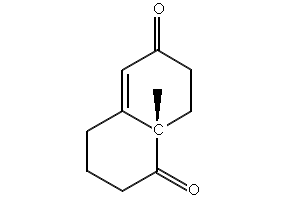 (S)-8A-methyl-3,4,8,8a-tetrahydronaphthalene-1,6(2H,7H)-dione structure, CAS 33878-99-8