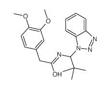 N-(1-(1H-benzo[d][1,2,3]triazol-1-yl)-2,2-dimethylpropyl)-2-(3,4-dimethoxyphenyl)acetamide structure, CAS 861393-66-0