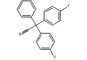 2,2-Bis(4-fluorophenyl)-2-phenylacetonitrile structure, CAS 289656-82-2
