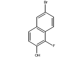 6-bromo-1-methylnaphthalen-2-ol structure, CAS 16667-01-9