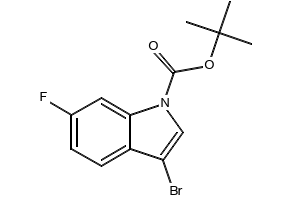 tert-Butyl 3-(cyanomethyl)-6-fluoro-1H-indole-1-carboxylate structure, CAS 1219945-14-8