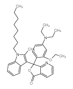 7-[4-(Diethylamino)-2-ethoxyphenyl]-7-(2-methyl-1-octyl-1H-indol-3-yl)furo[3,4-b]pyridin-5(7H)-one structure, CAS 87563-89-1