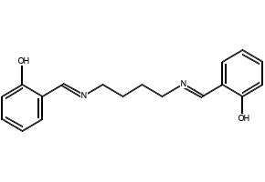 N,N'-BIS(SALICYLIDENE)-1,4-BUTANEDIAMINE structure, CAS 3955-57-5