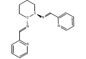 1,2-Cyclohexanediamine, N1,N2-bis(2-pyridinylmethylene)-, [N(E),N(E),1R,2R]- structure, CAS 934355-35-8