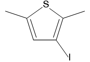 3-iodo-2,5-diMethylthiophene structure, CAS 40197-02-2