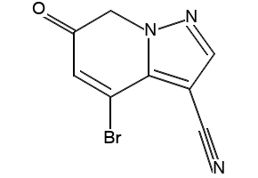 2-bromo-7-hydroxypyrazolo[1,5-a]pyrimidine-6-carbonitrile structure, CAS 2068065-05-2
