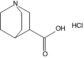 Quinuclidine-3-carboxylic acid hydrochloride structure, CAS 6238-34-2