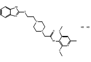 6-methyl-2,4-bis(methylthio)-3-nitropyridine structure, CAS 134992-24-8
