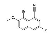 3,8-dibromo-7-methoxy-1-naphthonitrile structure, CAS 847505-82-2