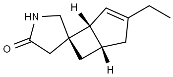 Spiro[bicyclo[3.2.0]hept-3-ene-6,3′-pyrrolidin]-5′-one, 3-ethyl-, (1R,3′S,5S)- structure, CAS 3042853-06-2