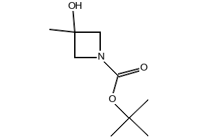 tert-butyl 3-hydroxy-3-methylazetidine-1-carboxylate structure, CAS 1104083-23-9