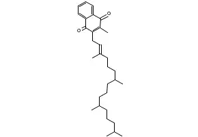 2-methyl-3-(3,7,11,15-tetramethylhexadec-2-enyl)-1,4-naphthoquinone structure, CAS 81818-54-4
