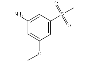 3-methanesulfonyl-5-methoxyaniline structure, CAS 62606-02-4
