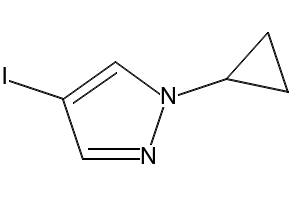 1-Cyclopropyl-4-iodo-1H-pyrazole structure, CAS 1239363-40-6