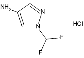 1H-Pyrazol-4-amine, 1-(difluoromethyl)-, hydrochloride structure, CAS 1221726-31-3