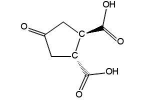 (1R,2R)-4-oxocyclopentane-1,2-dicarboxylic acid structure, CAS 67885-97-6
