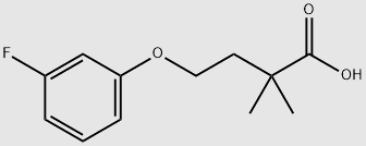 Butanoic acid, 4-(3-fluorophenoxy)-2,2-dimethyl- structure, CAS 1226040-09-0