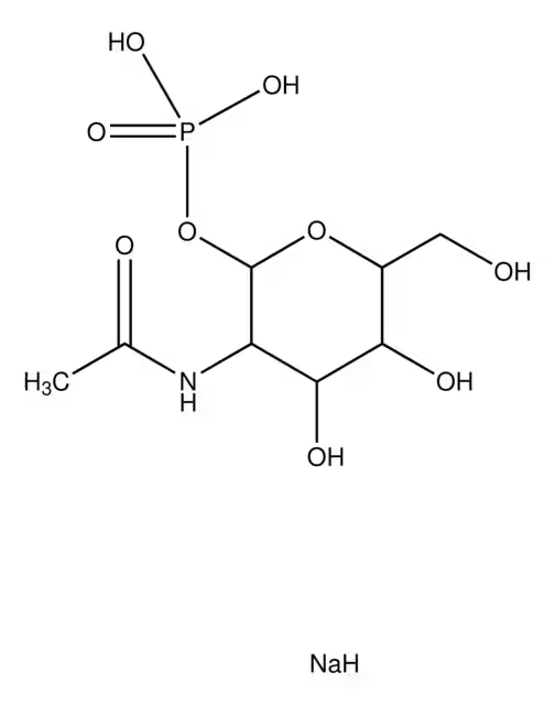 N-ACETYL-ALPHA-D-GLUCOSAMINE 6-PHOSPHATE DISODIUM SALT structure, CAS 31281-59-1