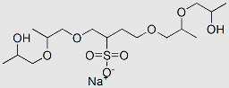 sodium 2,17-hydroxy-5,14-dimethyl-4,7,12,15-tetraoxaoctadecane-9-sulphonate structure, CAS 68874-05-5