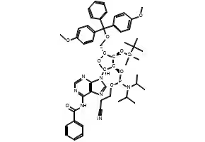 Adenosine, 5'-O-[bis(4-methoxyphenyl)phenylmethyl]-2'-O-(2-methoxyethyl)-, 3'-[2-cyanoethyl N,N-bis(1-methylethyl)phosphoramidite] structure, CAS 1558023-78-1