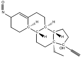 (9R,10R,13S,17R)-13-ethyl-17-ethynyl-17-hydroxy-1,2,6,7,9,10,11,12,15,16-decahydrocyclopenta[a]phenanthren-3-one structure, CAS 1260525-53-8