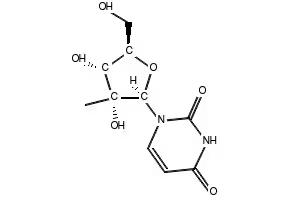 1-(diaminomethylidene)-3-[(2R,3R,4R,5R)-3,4-dihydroxy-5-(hydroxymethyl)oxolan-2-yl]urea structure, CAS 2508-80-7