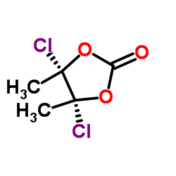 (4R,5S)-4,5-Dichloro-4,5-dimethyl-1,3-dioxolan-2-one structure, CAS 116857-04-6