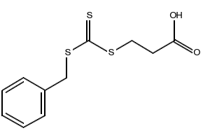 Propanoic acid, 3-[[[(phenylmethyl)thio]thioxomethyl]thio]- structure, CAS 497931-76-7