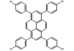 1,3,6,8-Tetra(4-hydroxyphenyl)pyrene structure, CAS 835878-20-1