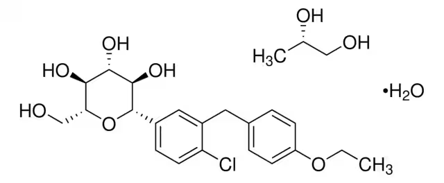 Dapagliflozin Propanediol structure, CAS 1971128-01-4