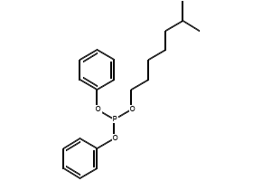 isooctyl diphenyl phosphite structure, CAS 26401-27-4