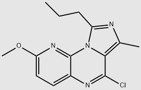 6-Chloro-2-methoxy-7-methyl-9-propylimidazo[1,5-a]pyrido[3,2-e]pyrazine structure, CAS 959706-26-4
