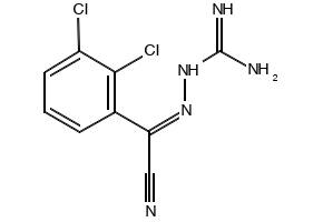 (E)-3-[cyano(2,3-dichlorophenyl)methylene]carbazamidine structure, CAS 94213-24-8