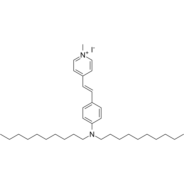 4-(4-(DIDECYLAMINO)STYRYL)-N-METHYLPYRIDINIUM IODIDE structure, CAS 95378-73-7