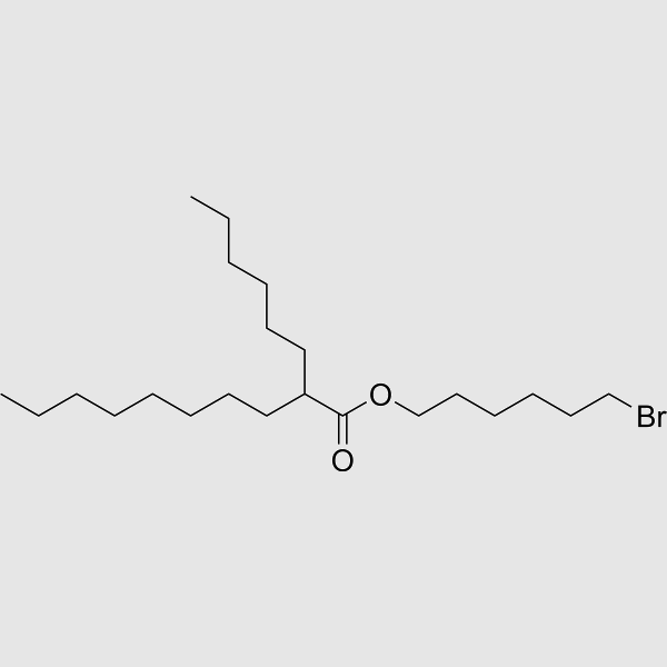 Decanoic acid, 2-hexyl-, 6-bromohexyl ester structure, CAS 2644752-91-8