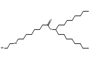 Octanoic acid, 8-[(2-hydroxyethyl)amino]-, 1-octylnonyl ester structure, CAS 2089253-23-4