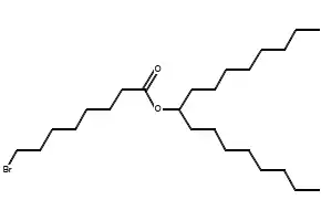 Octanoic acid, 8-bromo-, 1-octylnonyl ester structure, CAS 2089253-22-3