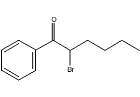 2-bromo-1-phenylhexan-1-one structure, CAS 59774-06-0