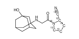 Vildagliptin 13C5,15N structure, CAS 1044741-01-6
