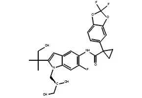 Tezacaftor structure, CAS 1152311-62-0