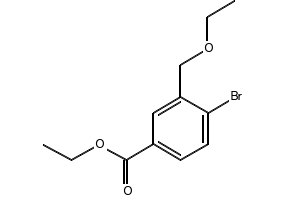 4-bromo-3-ethoxymethyl-benzoic acid ethyl ester structure, CAS 948349-66-4